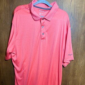 Reebok Golf Men’s 2XLT Short Sleeve Polo Shirt Orange/Coral Golf Shirt